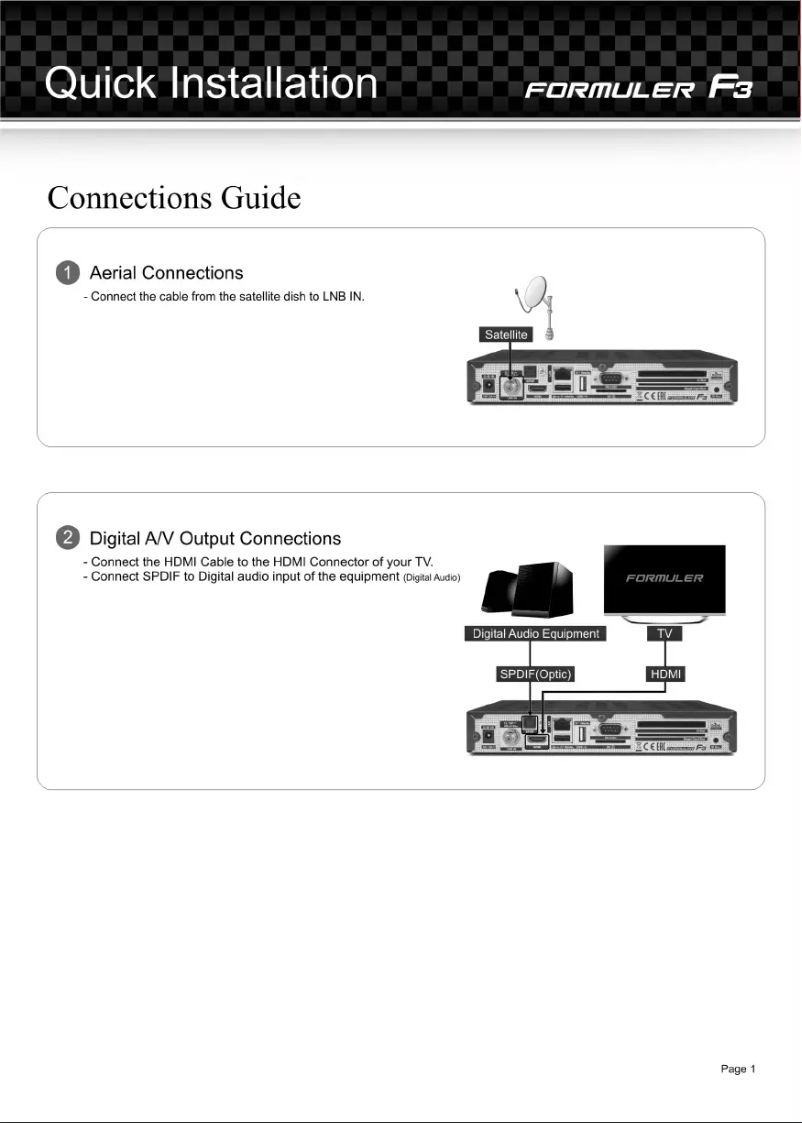 Page 1 de la notice Manuel utilisateur Formuler F3