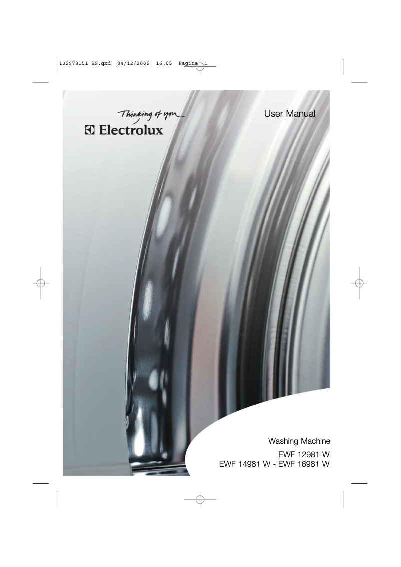 Image de la première page du manuel de l'appareil EWF 16981 W