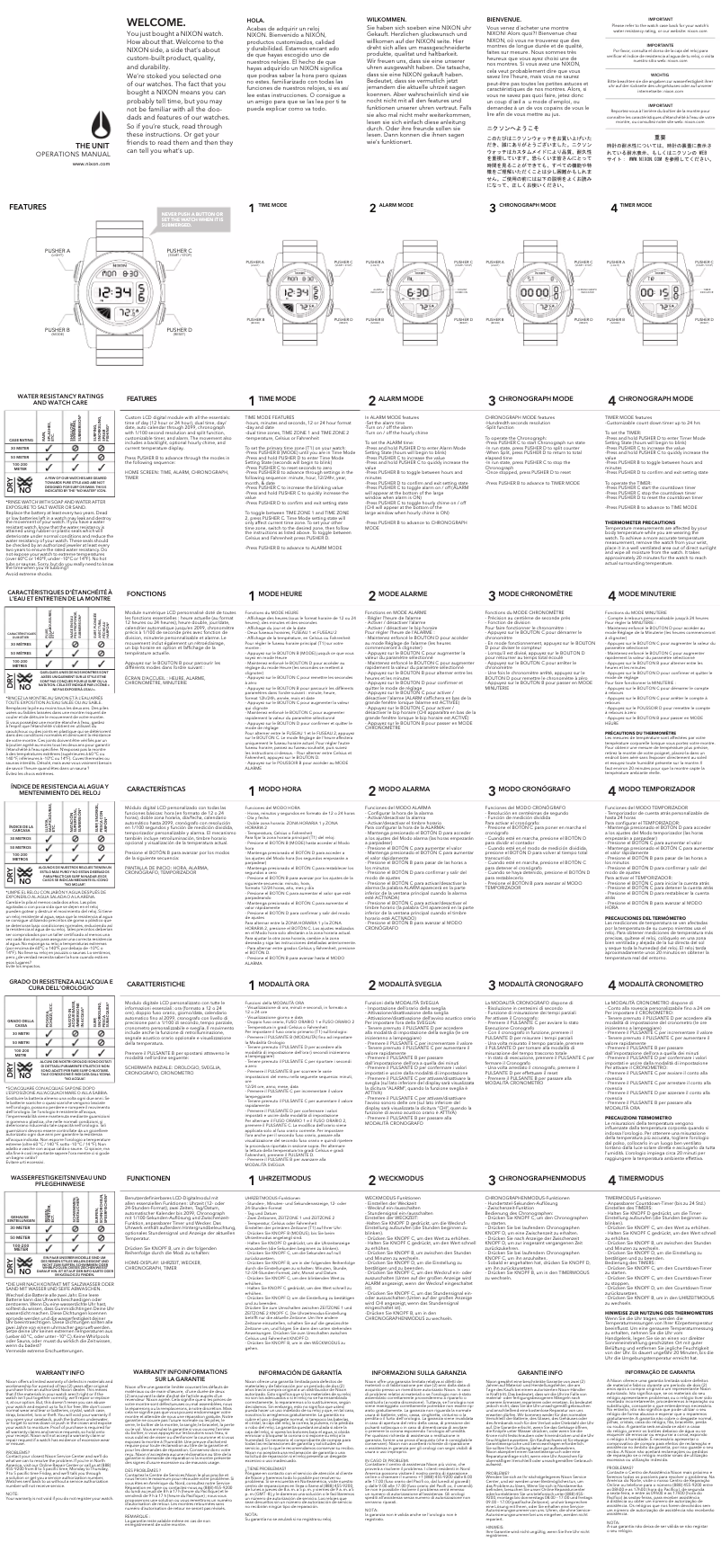 Page 1 de la notice Manuel utilisateur Nixon Star Wars A197SW-2605-00