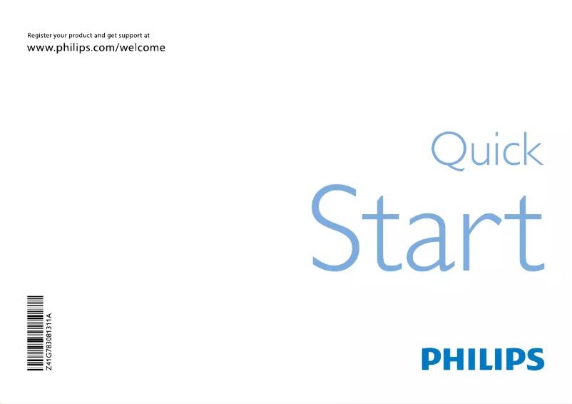 Page 1 de la notice Guide de démarrage rapide Philips 19PFL3205H