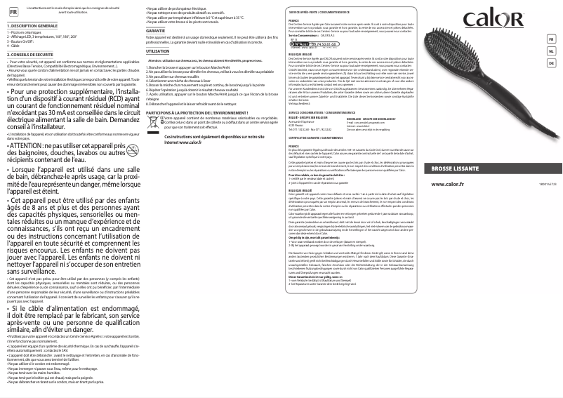 Page 1 de la notice Manuel utilisateur Calor Power Straight CF5820C0