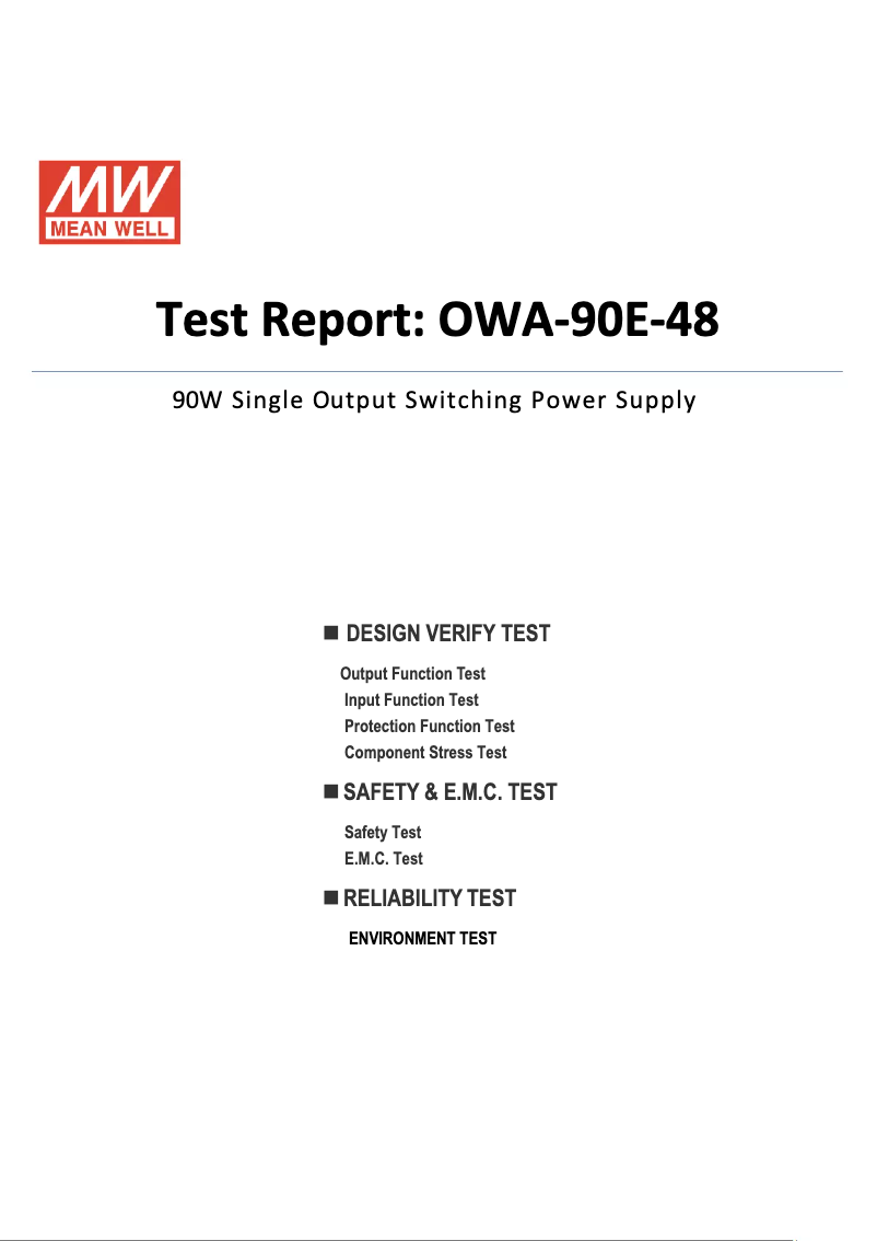 Image de la première page du manuel de l'appareil OWA-90E-48