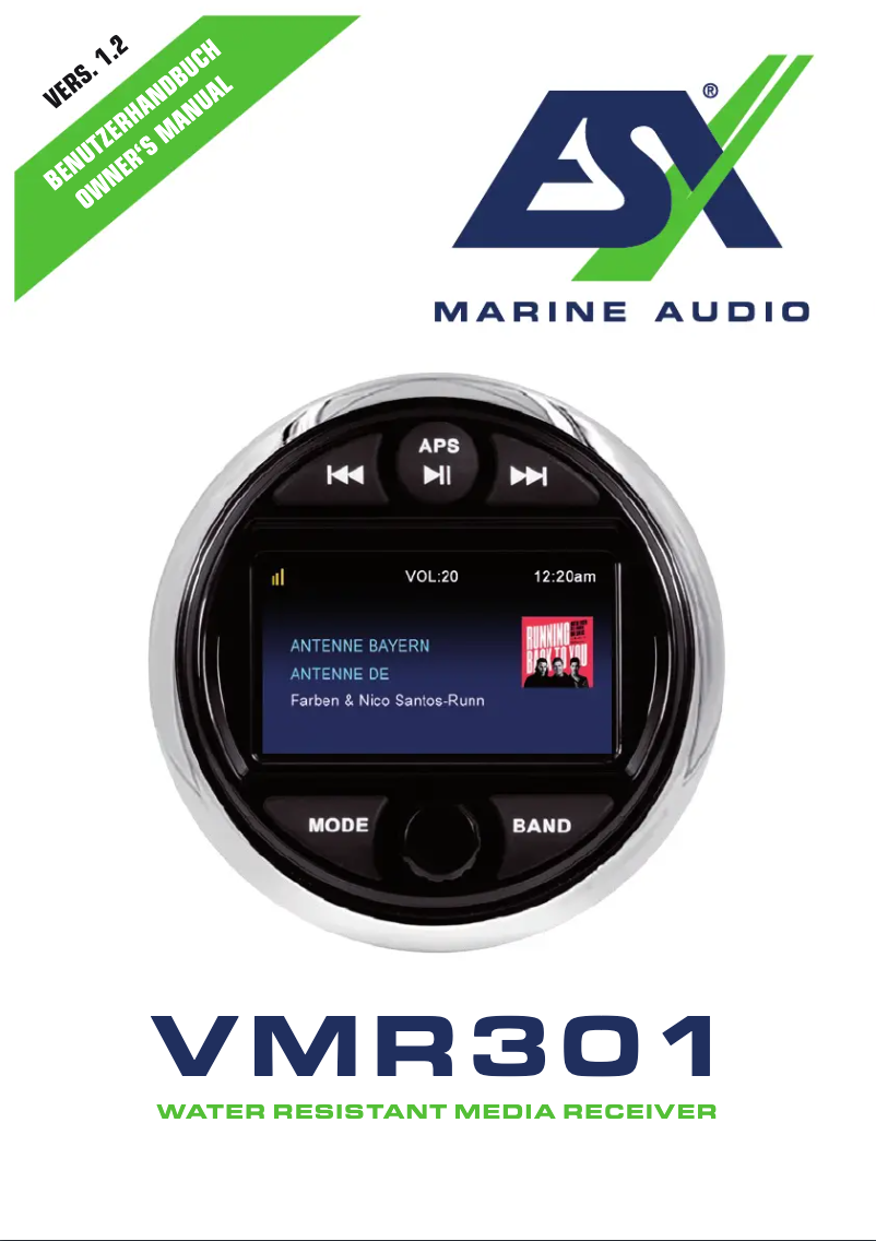 Page 1 de la notice Manuel utilisateur ESX VMR301