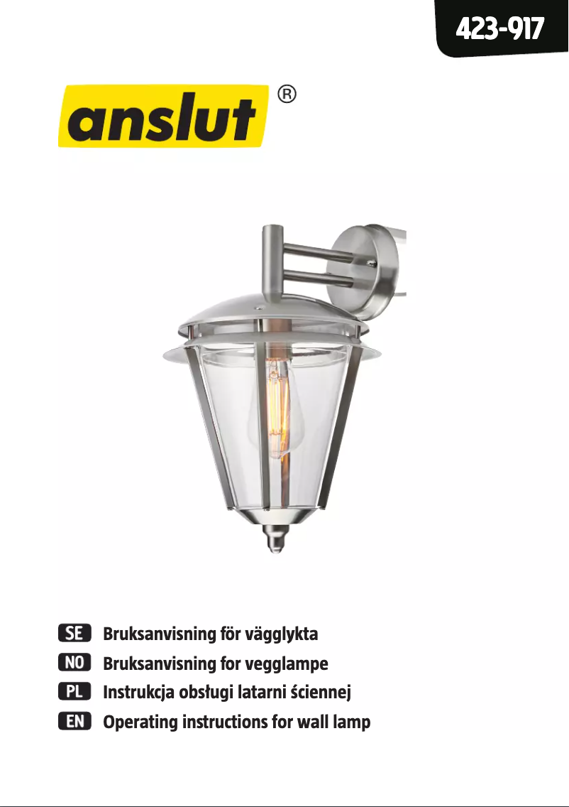 Page n°1 - Manuel utilisateur Anslut 423-917