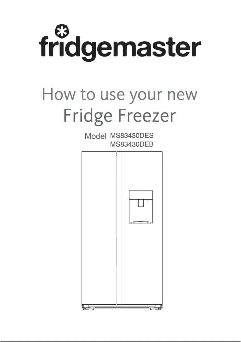 Page n°1 - Manuel utilisateur Fridgemaster MS83430DES