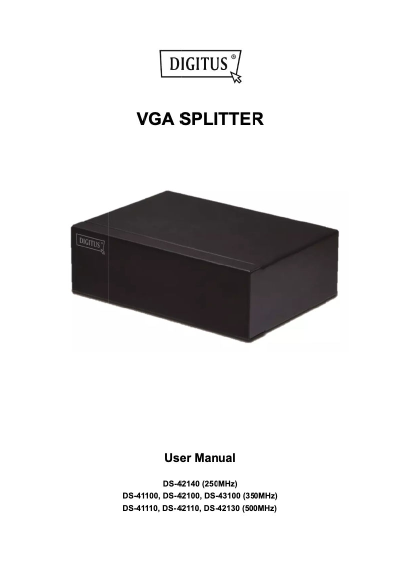 Image de la première page du manuel de l'appareil DS-42130