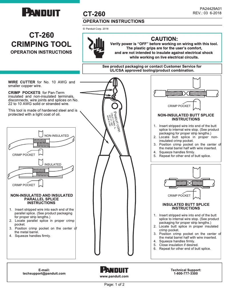 Image de la première page du manuel de l'appareil CT-260