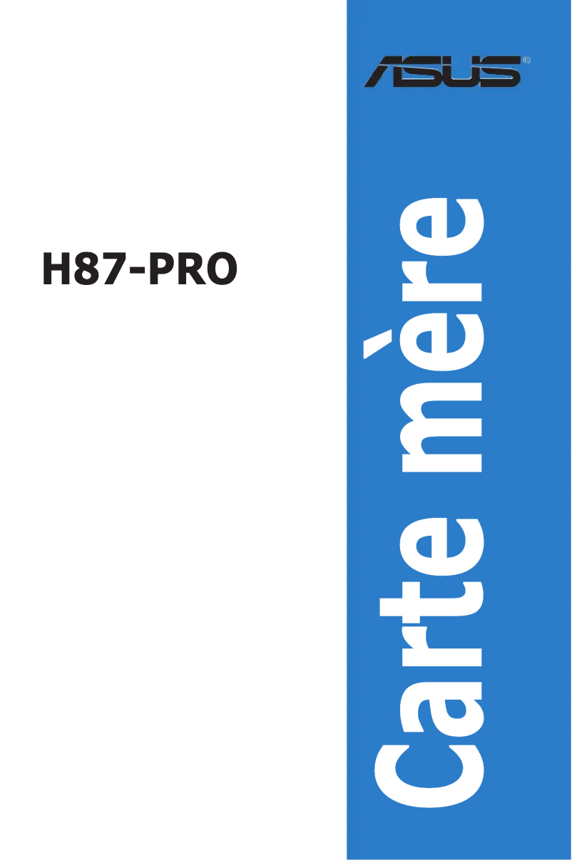 Image de la première page du manuel de l'appareil H87-PRO