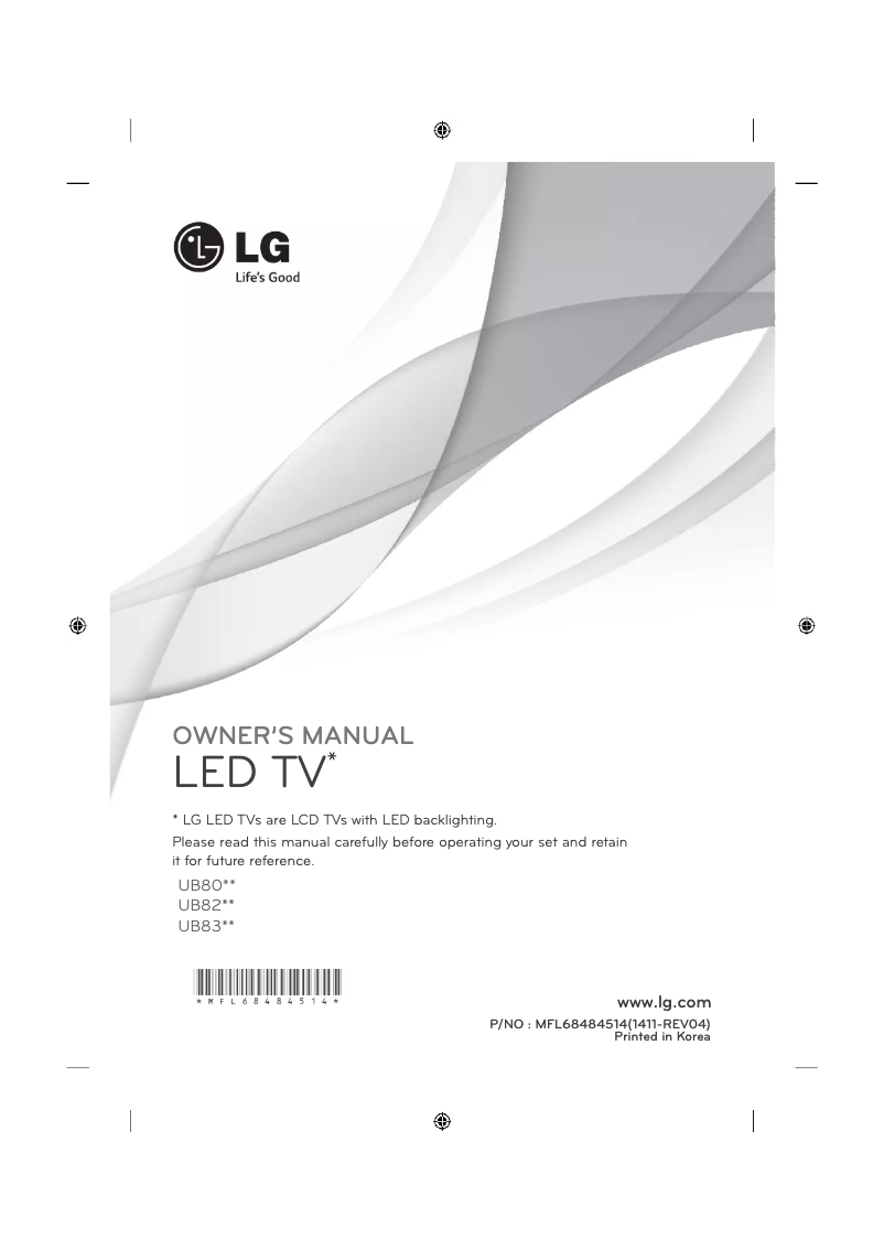 Page n°1 - Manuel utilisateur LG 49UB830V
