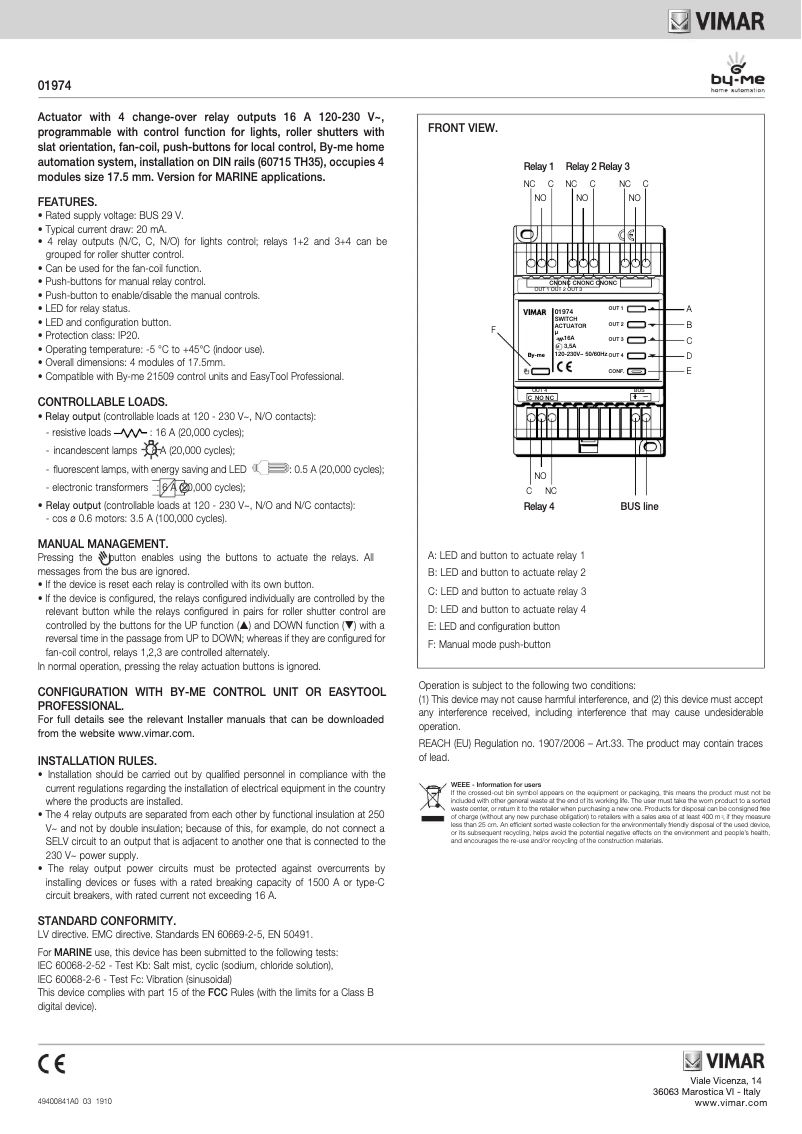 Image de la première page du manuel de l'appareil 01974