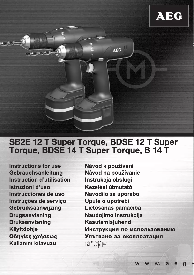 Imagen de la primera página del manual del dispositivo BDSE 12 T Super Torque