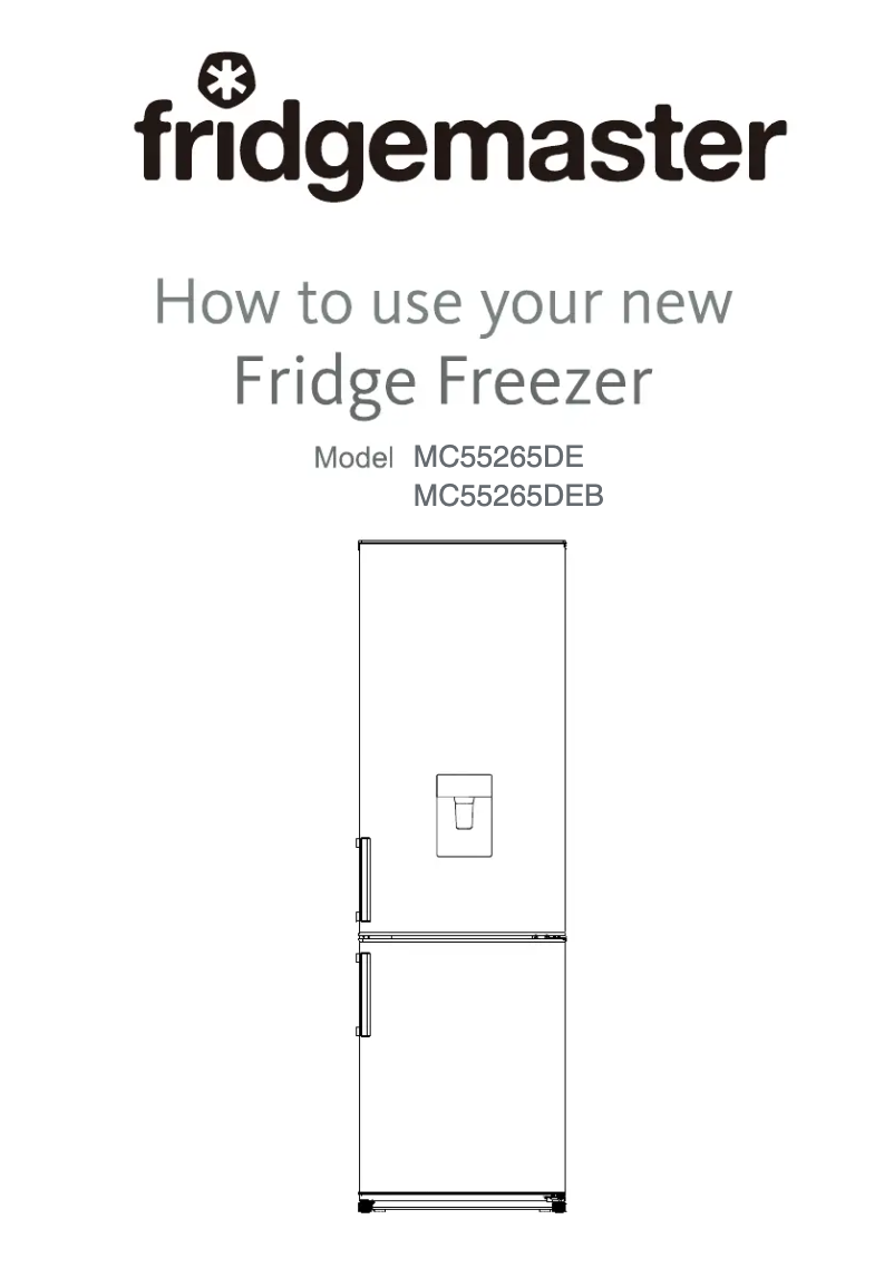 Page n°1 - Manuel utilisateur Fridgemaster MC55265DEB