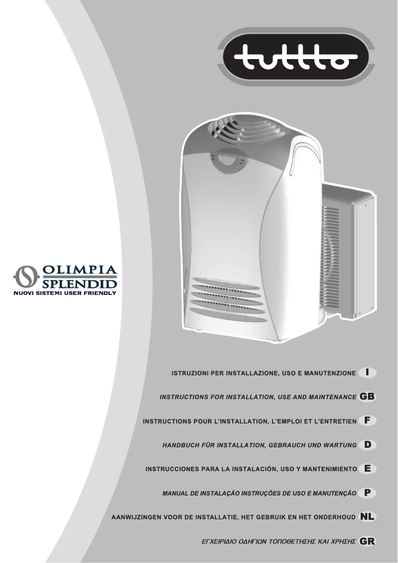 Image de la première page du manuel de l'appareil Tuttto Split QC