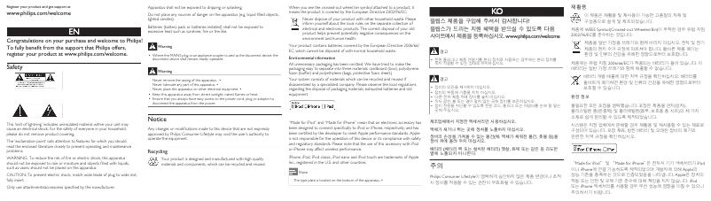 Page 1 de la notice Manuel utilisateur Philips Fidelio DS3510
