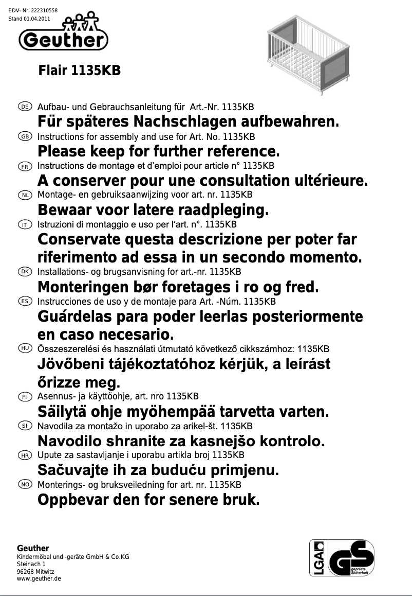 Image de la première page du manuel de l'appareil Flair