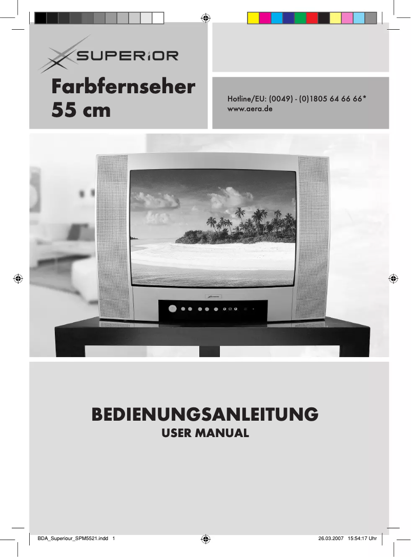 Page n°1 - Manuel utilisateur Superior TV SPM5521