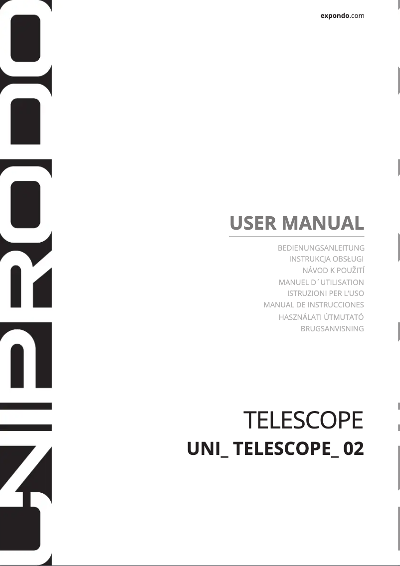 Image de la première page du manuel de l'appareil UNI_TELESCOPE_02