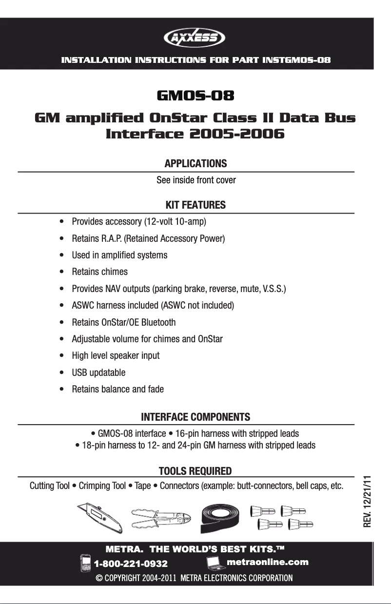 Image de la première page du manuel de l'appareil GMOS-08