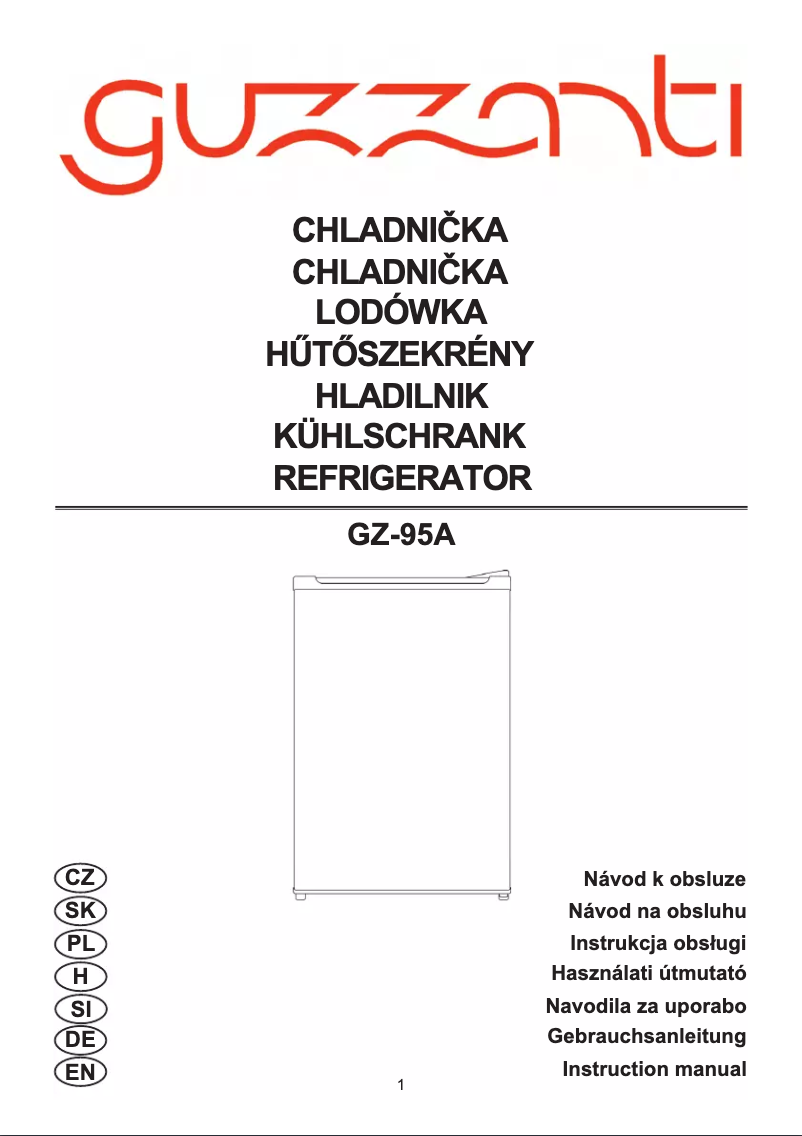 Page 1 de la notice Manuel utilisateur Guzzanti GZ-95A
