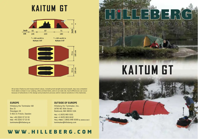 Page n°1 - Manuel utilisateur Hilleberg Kaitum GT