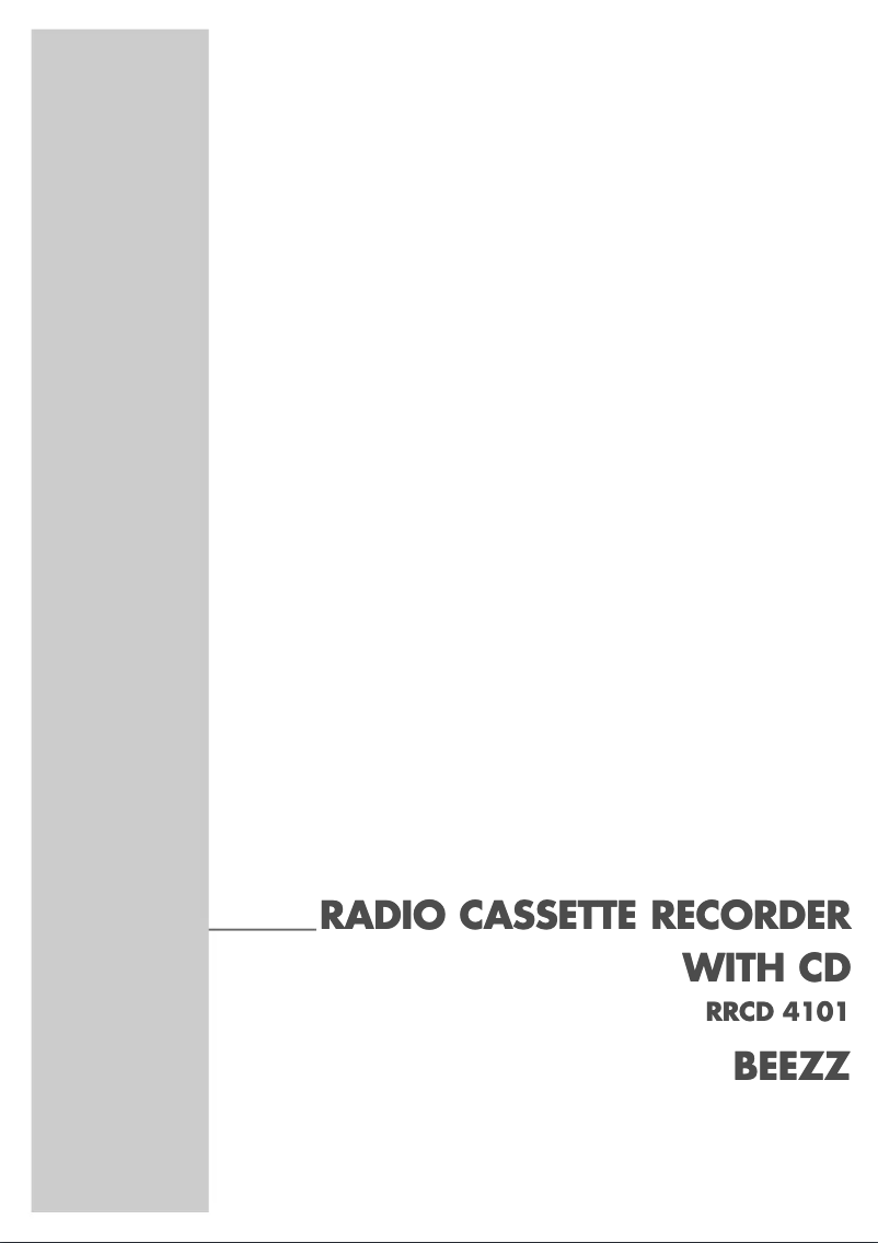 Page n°1 - Manuel utilisateur Grundig Beezz RRCD 4101