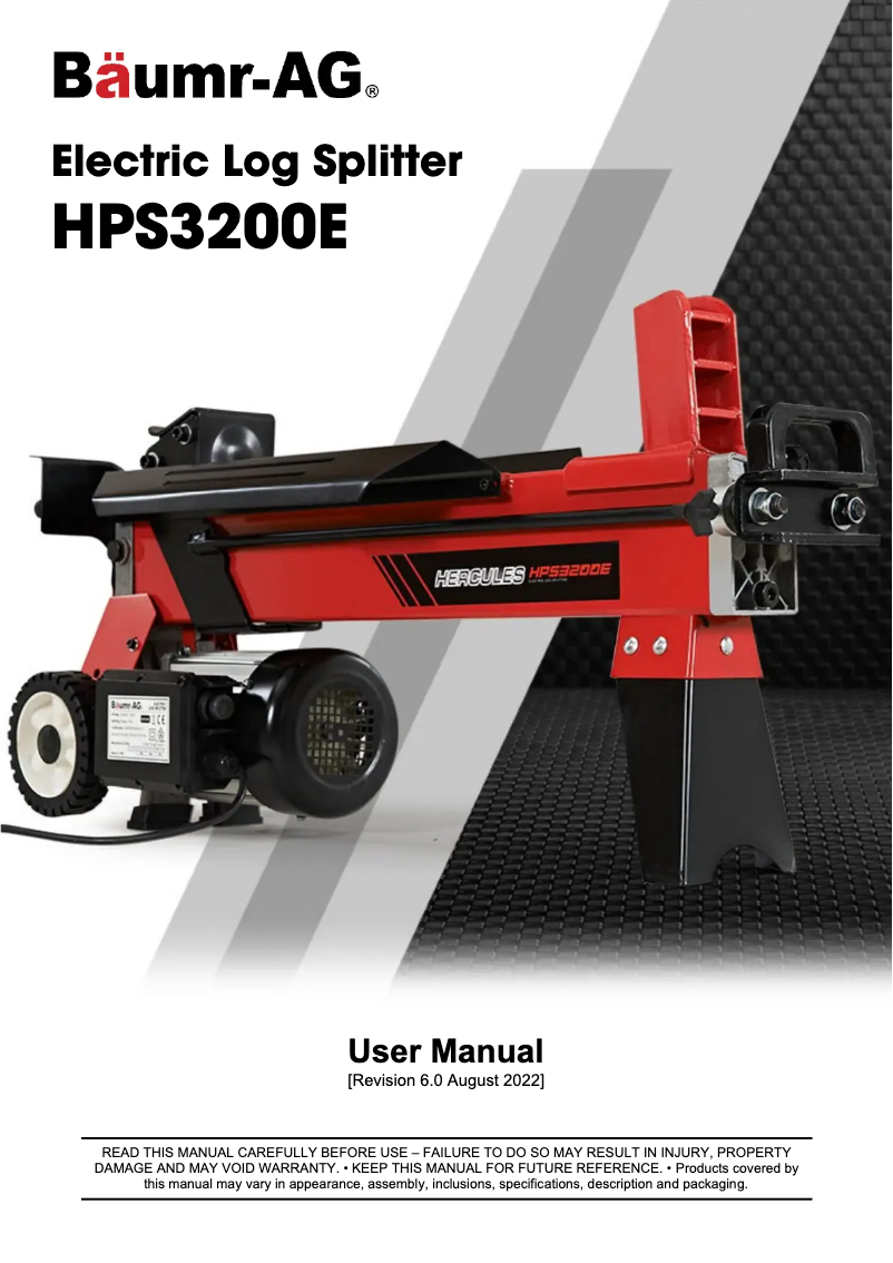 Page n°1 - Manuel utilisateur Baumr-AG Hercules HPS3200E