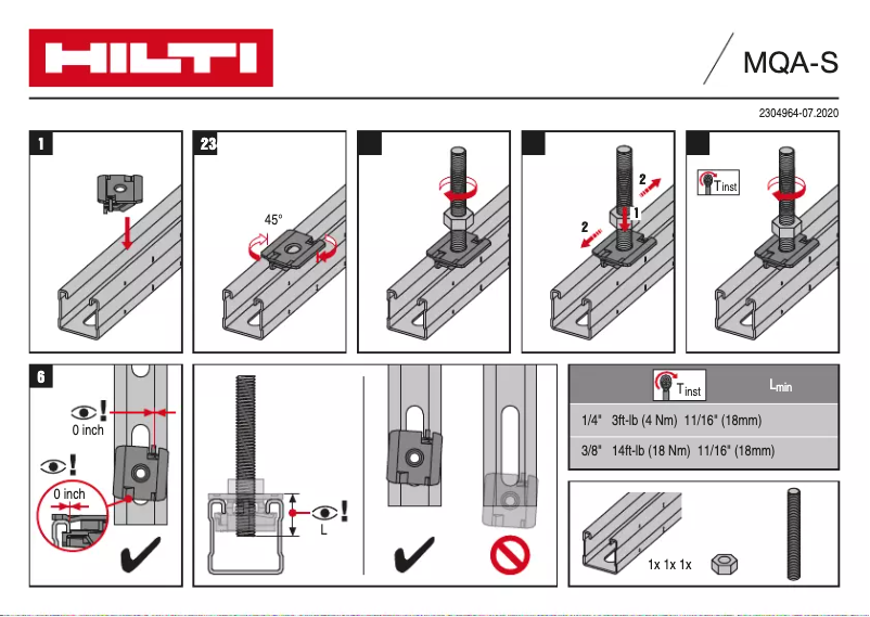 Page n°1 - Manuel utilisateur Hilti MQA-S