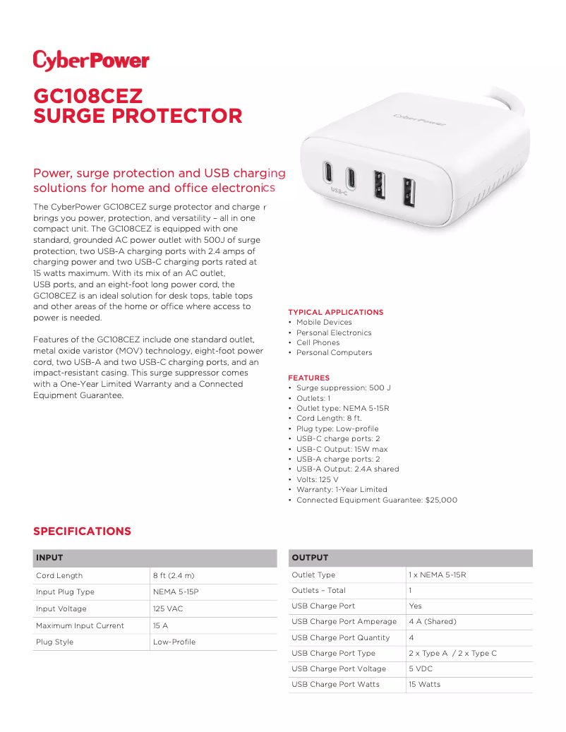 Image de la première page du manuel de l'appareil GC108CEZ