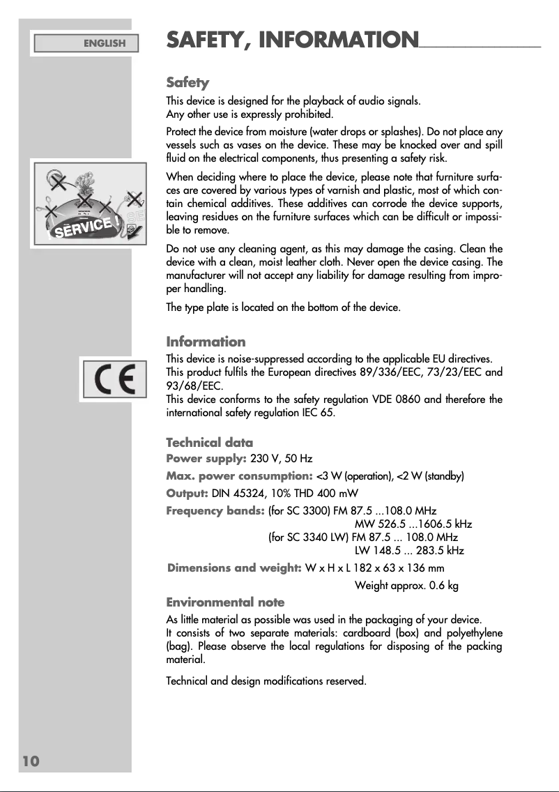 Page 1 de la notice Manuel utilisateur Grundig Sonoclock 30L