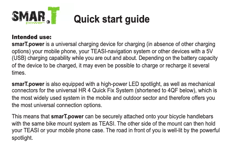 Image de la première page du manuel de l'appareil SmarT.power