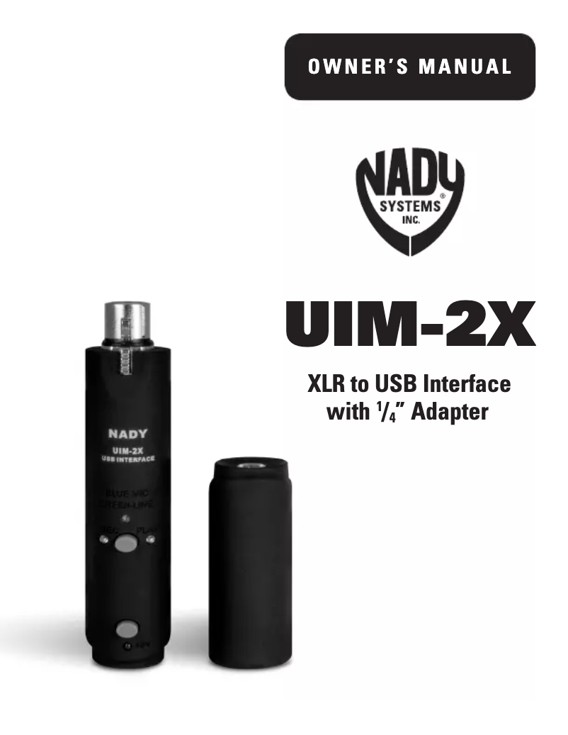 Image de la première page du manuel de l'appareil UIM-2X