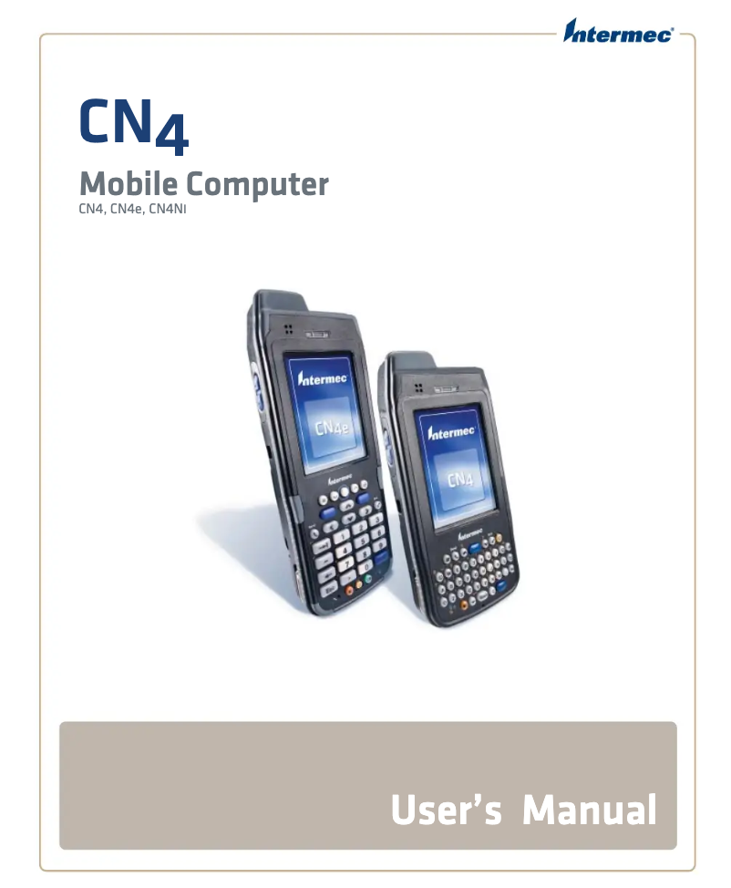 Page n°1 - Manuel utilisateur Intermec CN4NI
