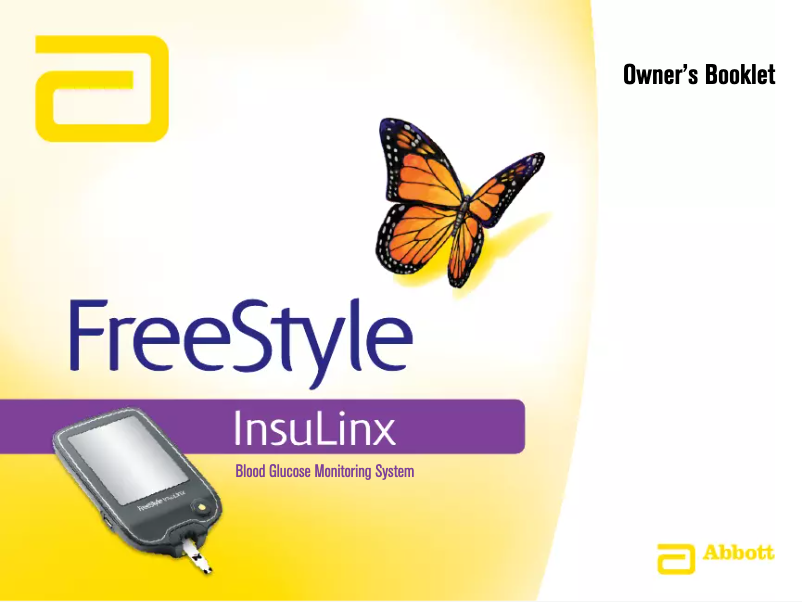 Image de la première page du manuel de l'appareil FreeStyle InsuLinx