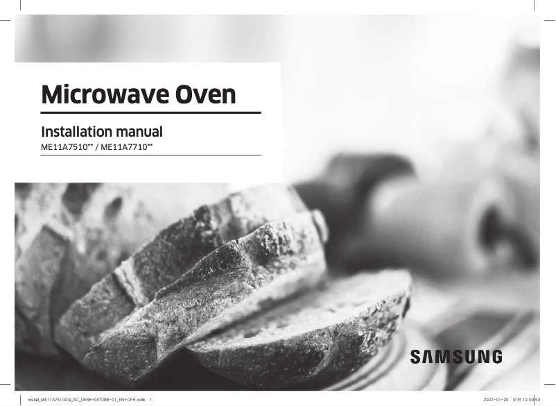 Page n°1 - Guide d'installation Samsung ME11A7510DS