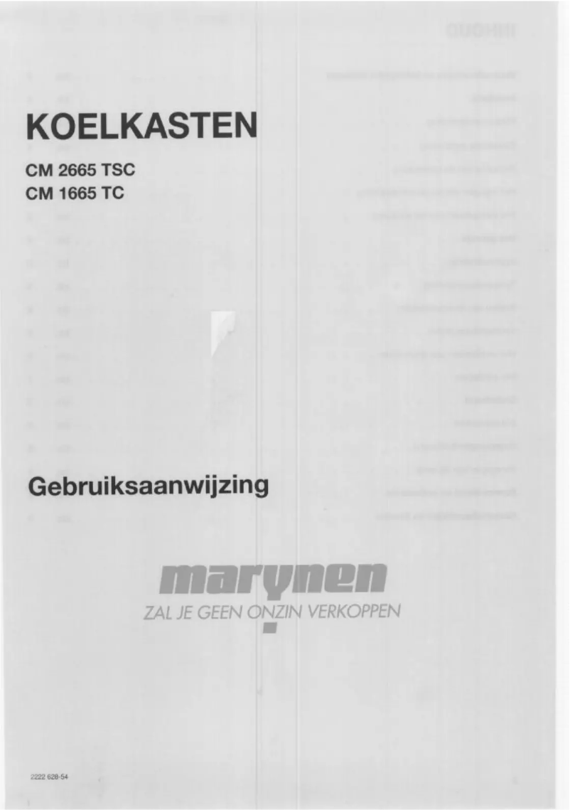 Page n°1 - Manuel utilisateur Marynen CM 2665 TSC