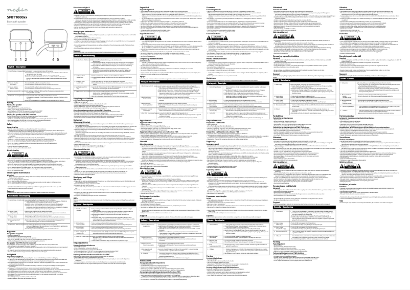 Image de la première page du manuel de l'appareil SPBT1000WT2