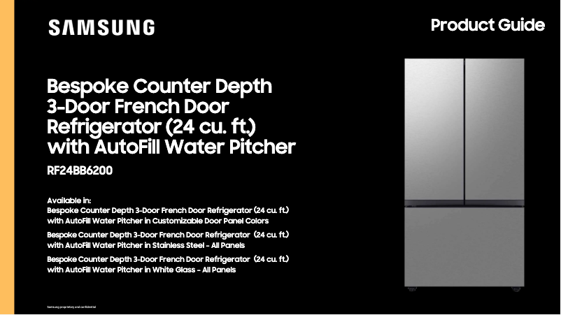 Page 1 de la notice Brochure Samsung RF24BB620012