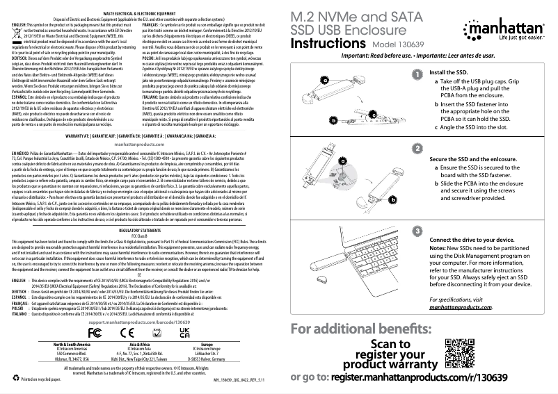 Page n°1 - Manuel utilisateur Manhattan 130639