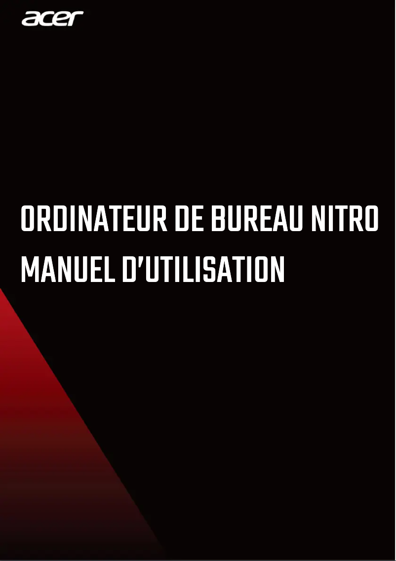 Page 1 de la notice Manuel utilisateur Acer Nitro N50-650