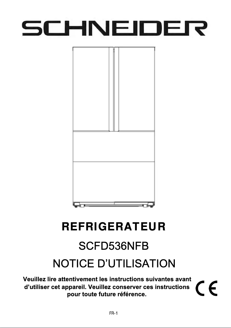 Image de la première page du manuel de l'appareil SCFD536NFB