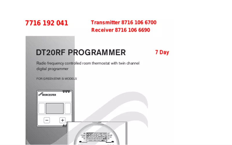 Imagen de la primera página del manual del dispositivo DT20RF