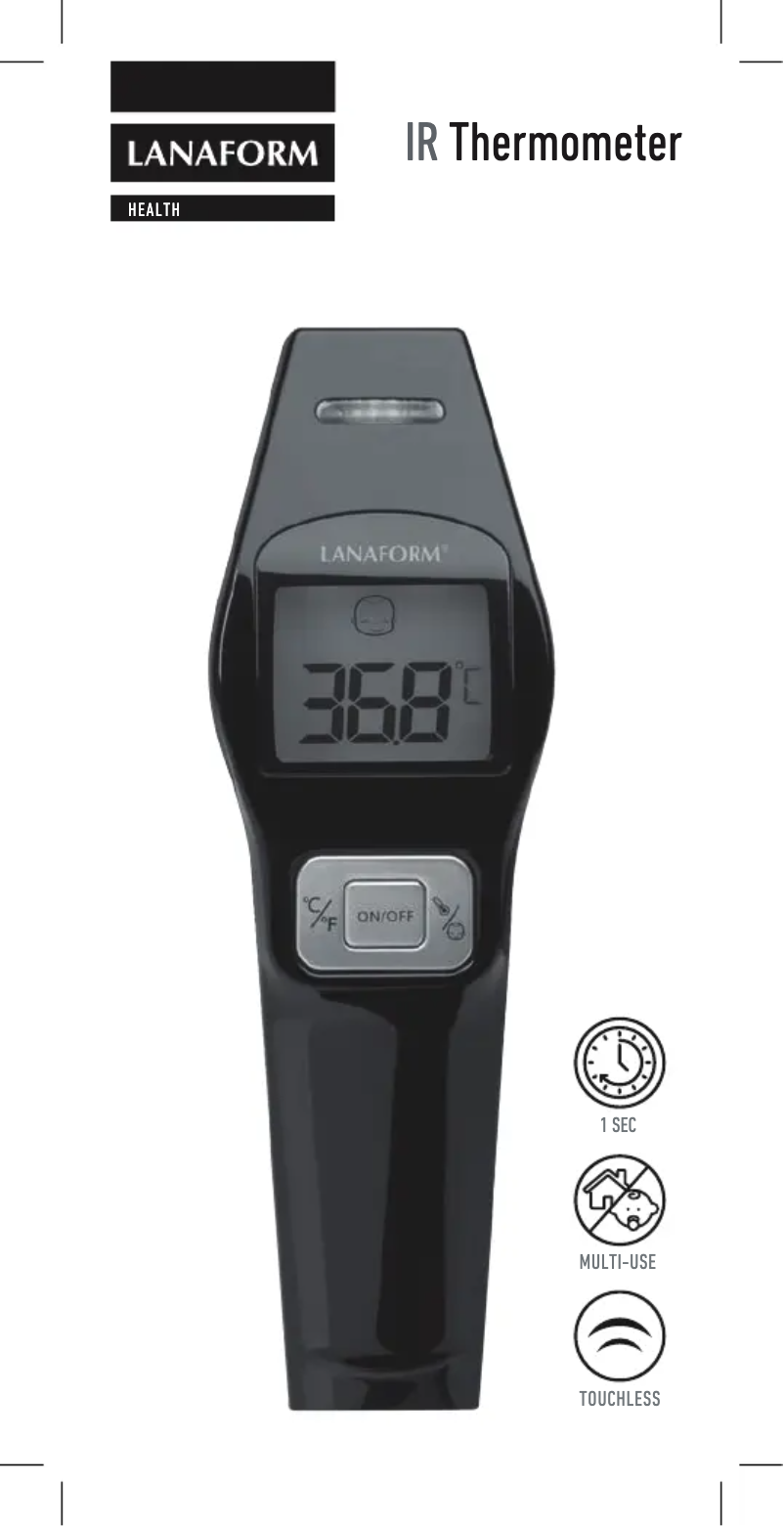 Page 1 de la notice Manuel utilisateur Lanaform IR Thermometer