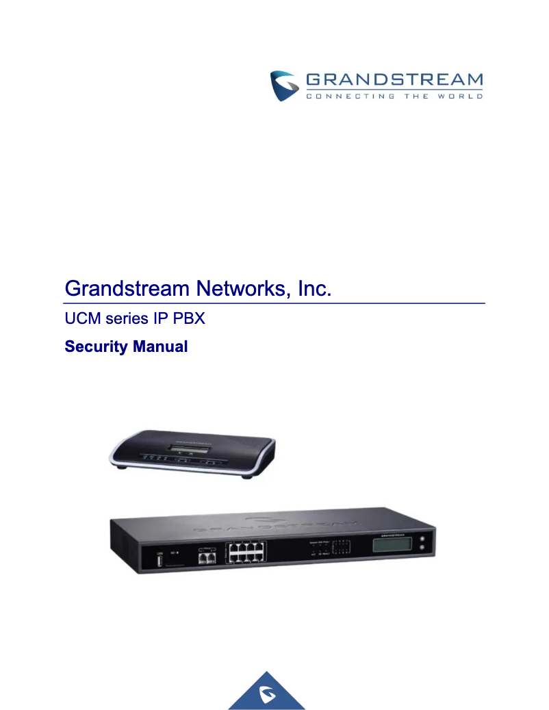 Page 1 de la notice Instructions de sécurité Grandstream UCM6510