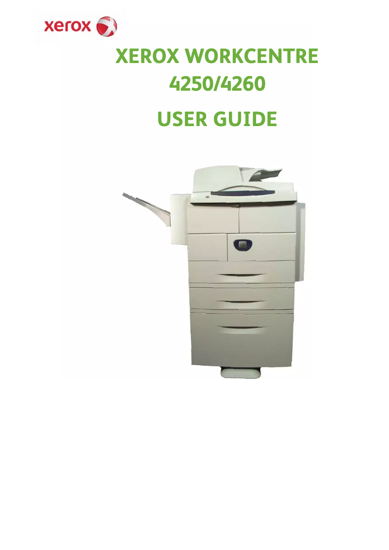 Page 1 de la notice Manuel utilisateur Xerox WorkCentre 4250