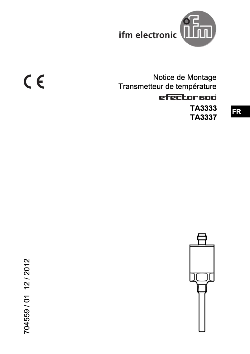 Image de la première page du manuel de l'appareil TA3333