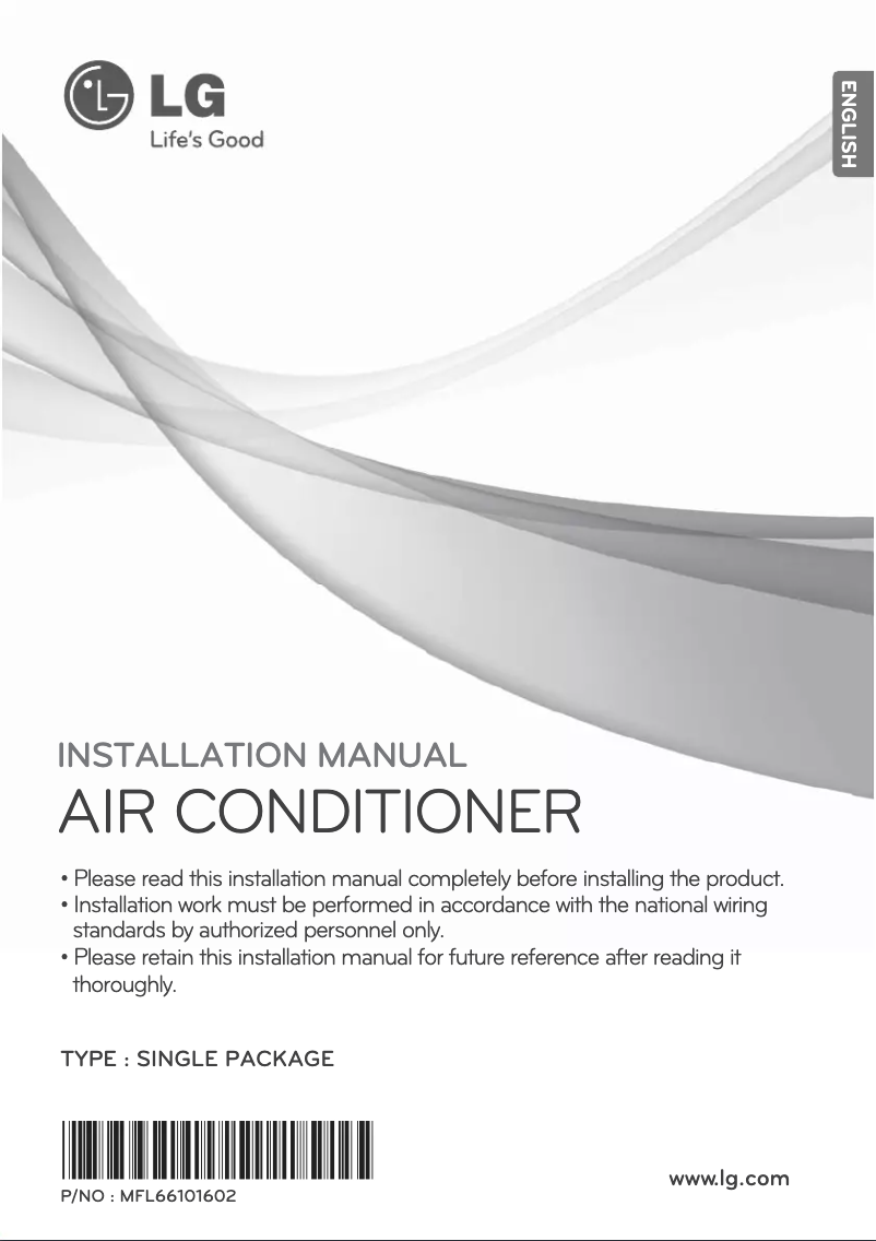 Página 1 del manual Guía de instalación LG LK-C2108C02