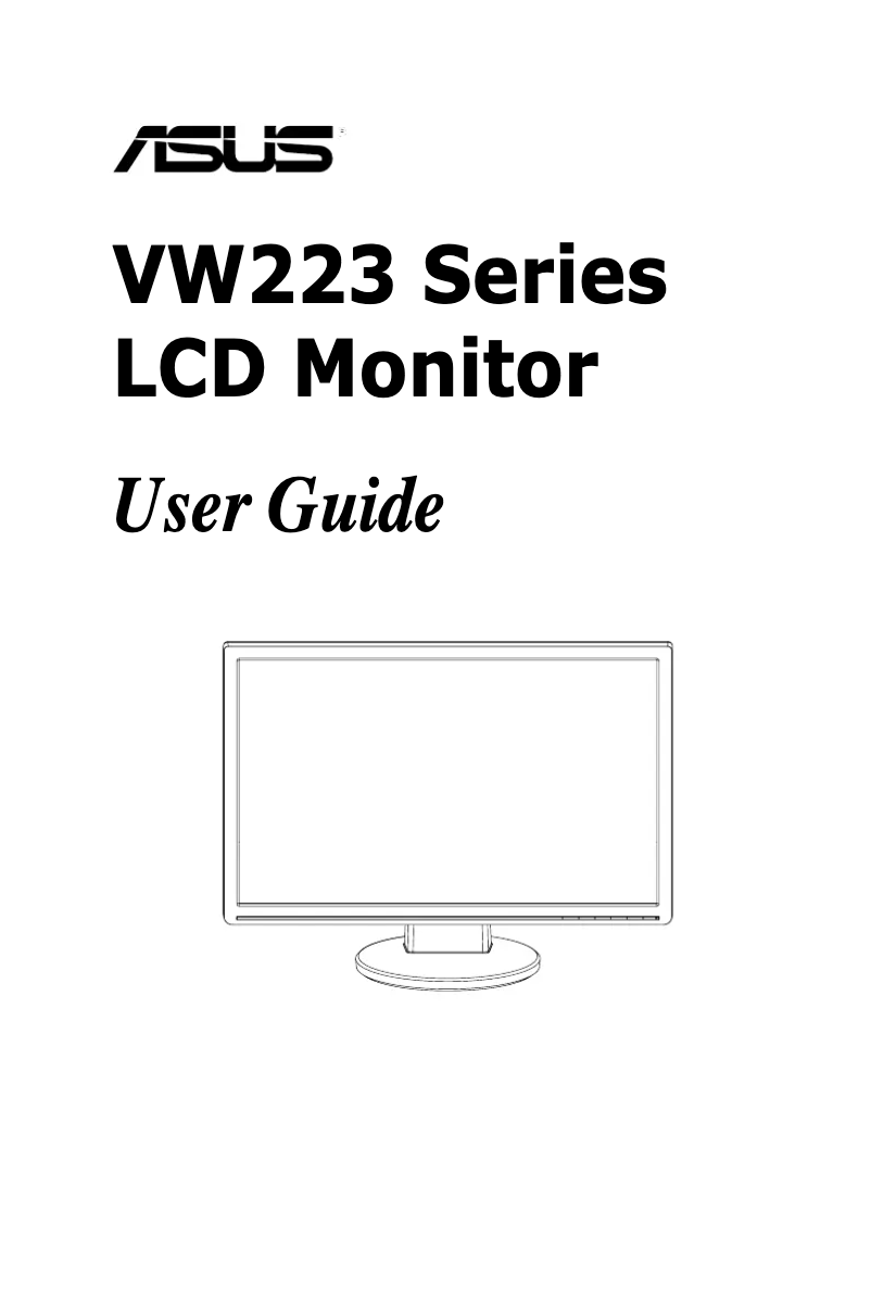 Page 1 de la notice Manuel utilisateur Asus VW223B