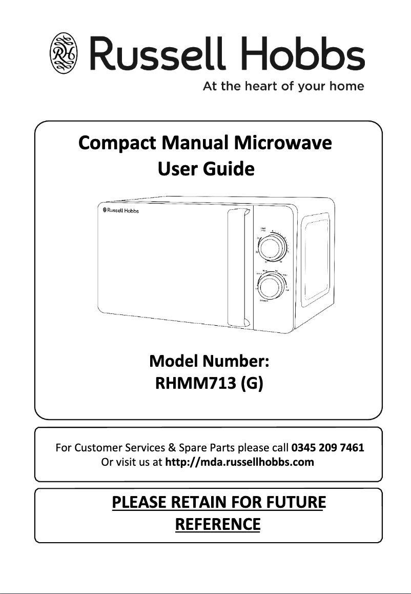Page 1 de la notice Manuel utilisateur Russell Hobbs RHMM713