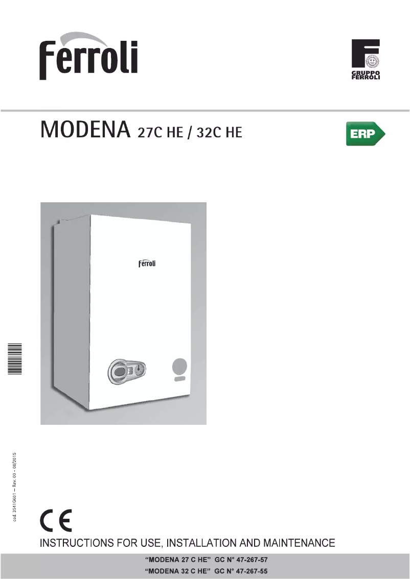 Page n°1 - Manuel utilisateur Ferroli Modena 32 C HE