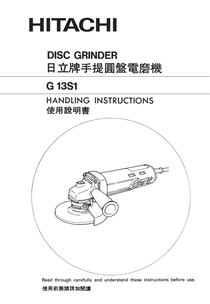 Page 1 de la notice Manuel utilisateur Hitachi G 13S1